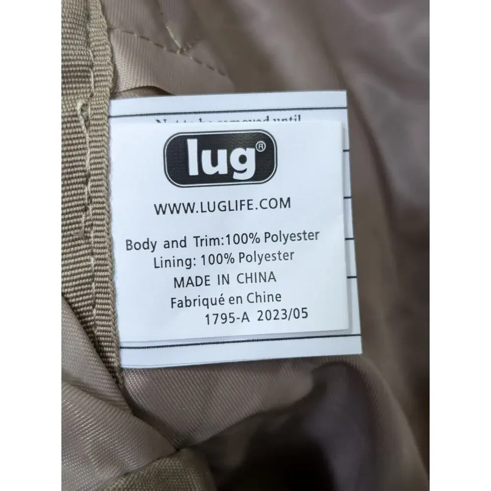 Lug Puddle Jumper Back Pack Womens Pockets Zip Nylon Solid Tan